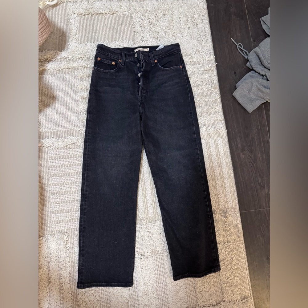 Levi's Black Straight Leg Jeans for Women